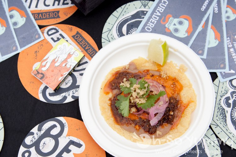 Curadero taco at Tacotopia at the Track Curadero taco at Tacotopia at the Track