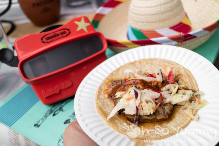 Brisket Taco from The Smoking Gun during Tacotopia in Golden Hill Park San Diego Brisket Taco from The Smoking Gun during Tacotopia in Golden Hill Park San Diego