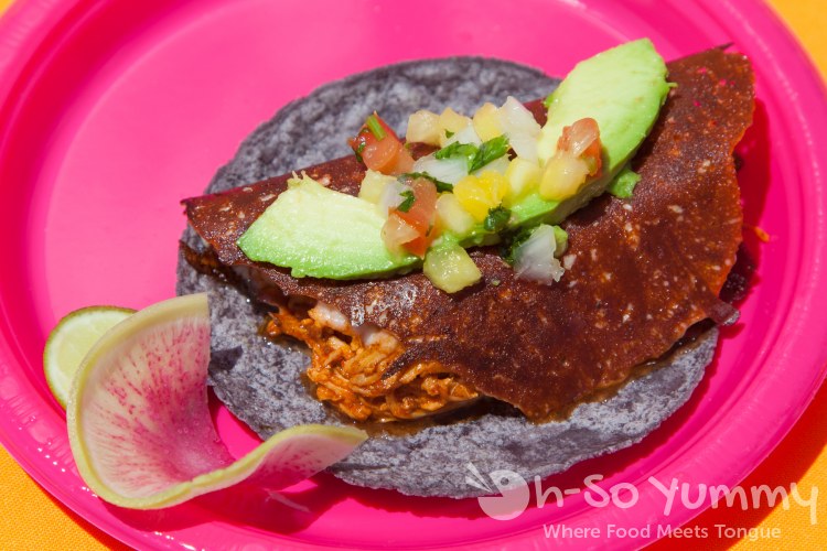 Puesto chicken al pastor taco at Tacotopia Puesto chicken al pastor taco at Tacotopia