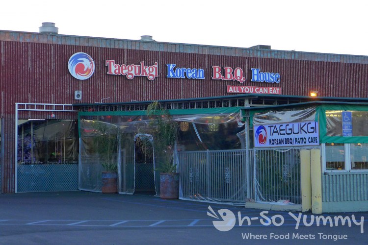 front of the restaurant Taegukgi Korean BBQ front of the restaurant Taegukgi Korean BBQ
