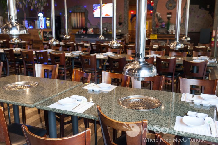 dining tables at Taegukgi Korean BBQ dining tables at Taegukgi Korean BBQ