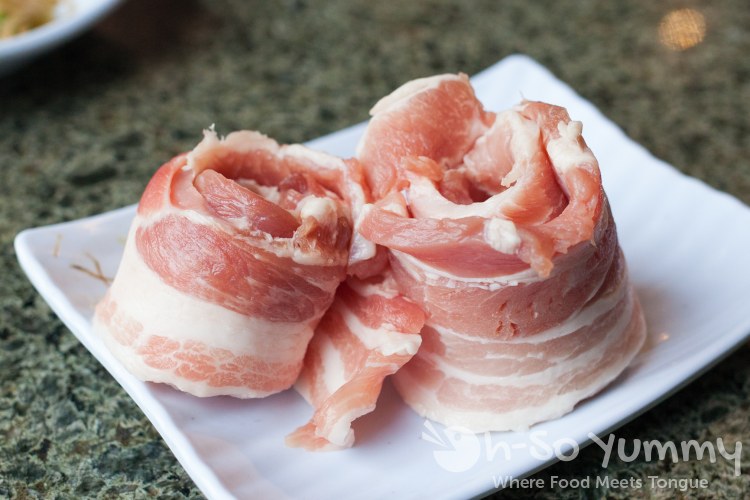 pork belly at Taegukgi Korean BBQ pork belly at Taegukgi Korean BBQ