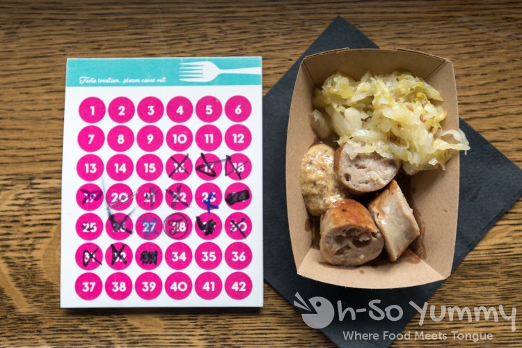 Mastiff sausage at Taste of North Park Mastiff sausage at Taste of North Park