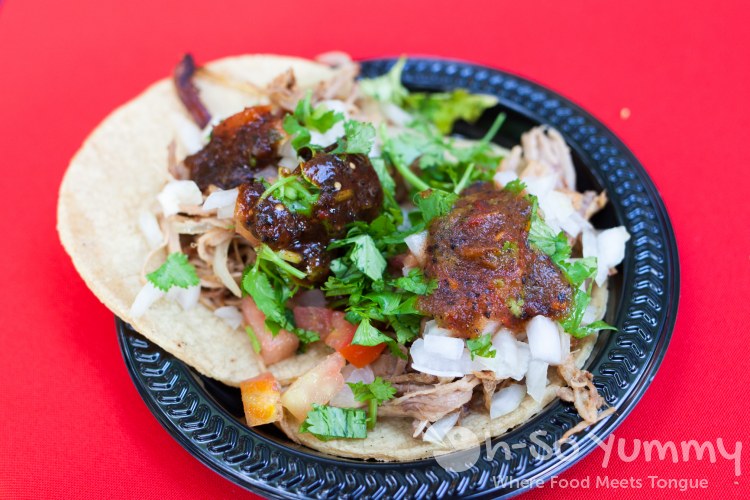 carnitas fabuloso street taco from Casa Guadalajara at Taste of Old Town 2015 carnitas fabuloso street taco from Casa Guadalajara at Taste of Old Town 2015