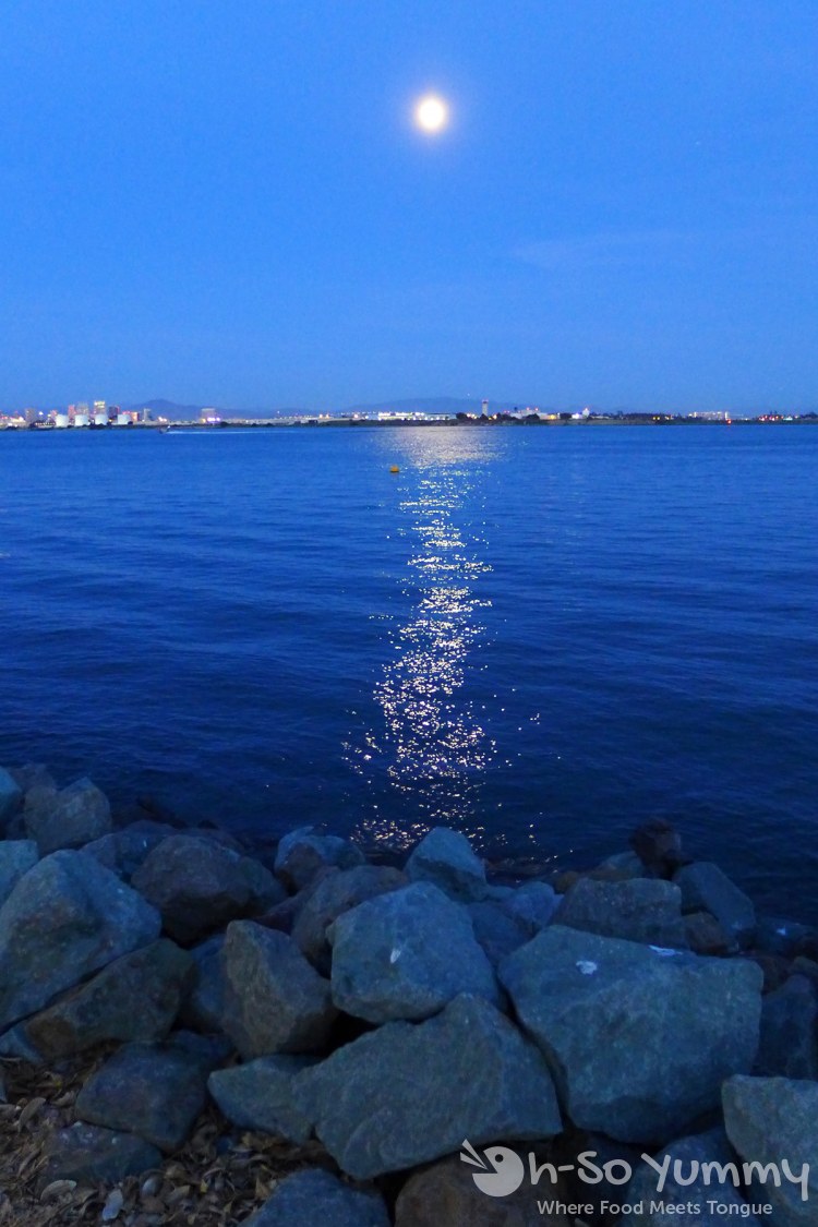 moon reflection in the water in Point Loma moon reflection in the water in Point Loma