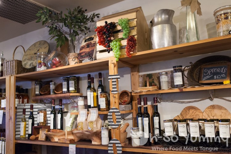 olive oil display at Temecula Olive Oil Company olive oil display at Temecula Olive Oil Company