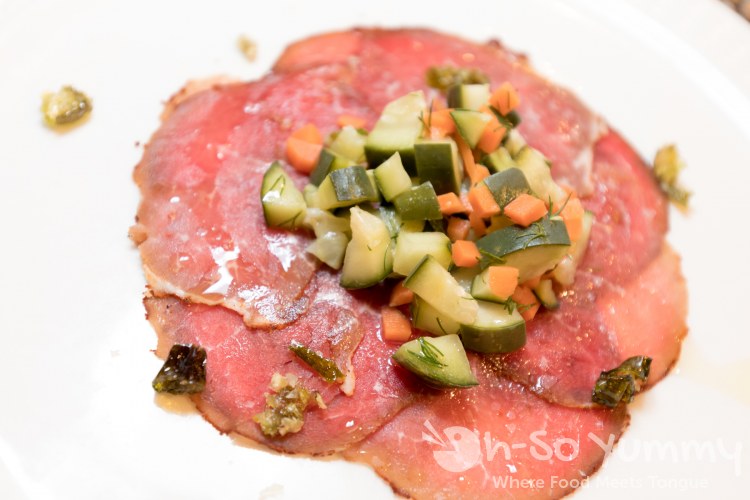 Smoked Filet Carpaccio at Terra American Bistro in San Diego Smoked Filet Carpaccio at Terra American Bistro in San Diego