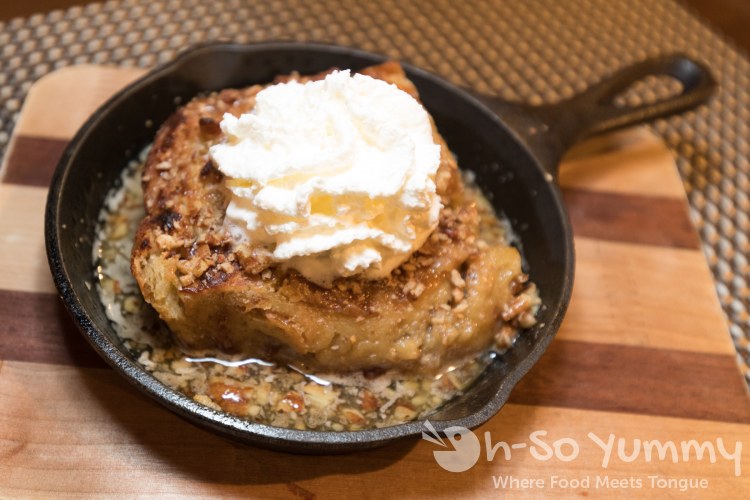 Cast Iron Banana Bread Pudding at Terra American Bistro in San Diego Cast Iron Banana Bread Pudding at Terra American Bistro in San Diego