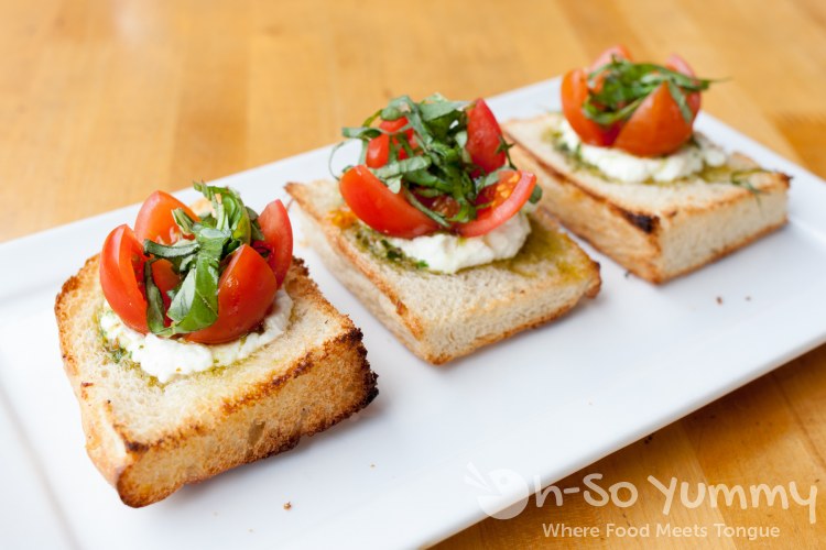 traditional bruschetta at The Haven Pizzeria in San Diego traditional bruschetta at The Haven Pizzeria in San Diego