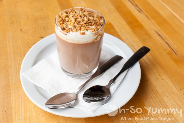 chocolate panna cotta at The Haven Pizzeria in San Diego chocolate panna cotta at The Haven Pizzeria in San Diego