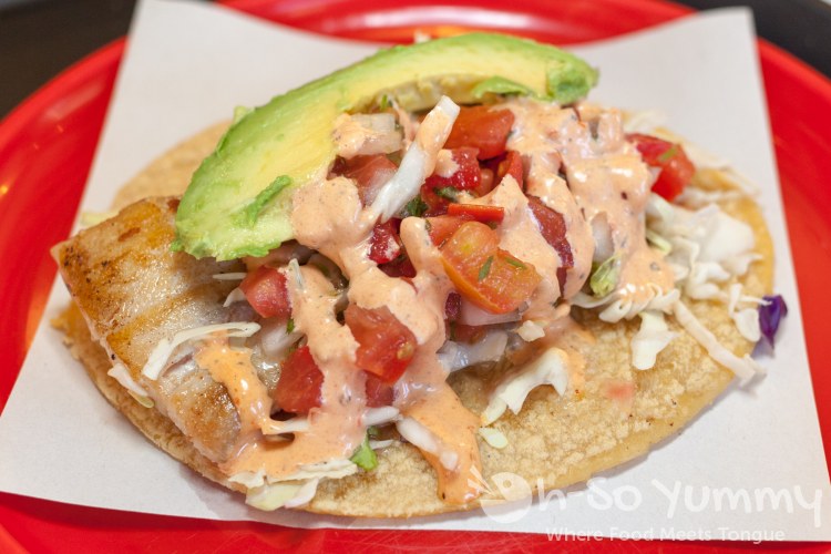 Baja taco at The Taco Stand in Encinitas Baja taco at The Taco Stand in Encinitas