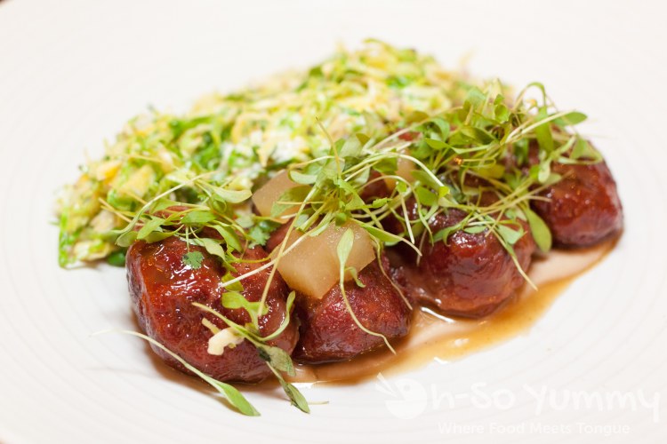 pork cheeks at Tidal restaurant in Mission Bay of San Diego pork cheeks at Tidal restaurant in Mission Bay of San Diego