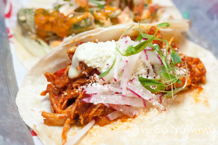 Chicken Tinga Taco at Tin Roof in downtown San Diego Chicken Tinga Taco at Tin Roof in downtown San Diego