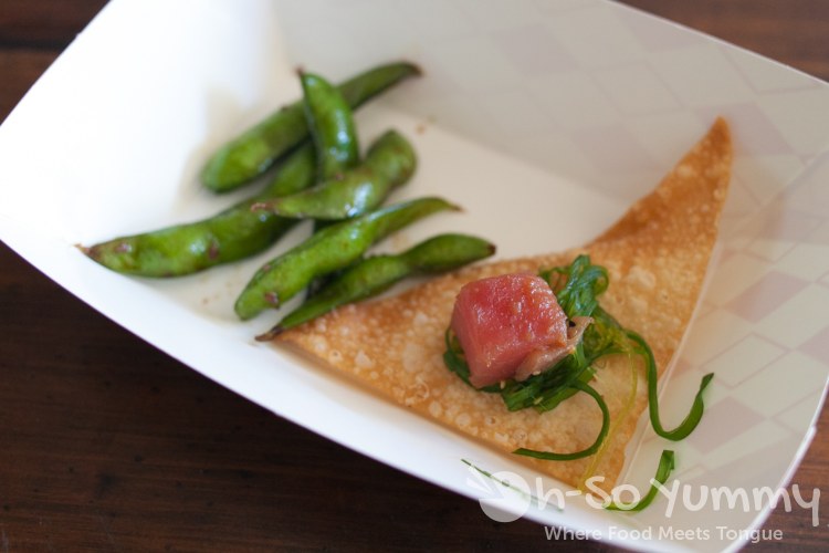 Taste of North Park 2014 - edamame and tuna tartar at Zensei Sushi Taste of North Park 2014 - edamame and tuna tartar at Zensei Sushi