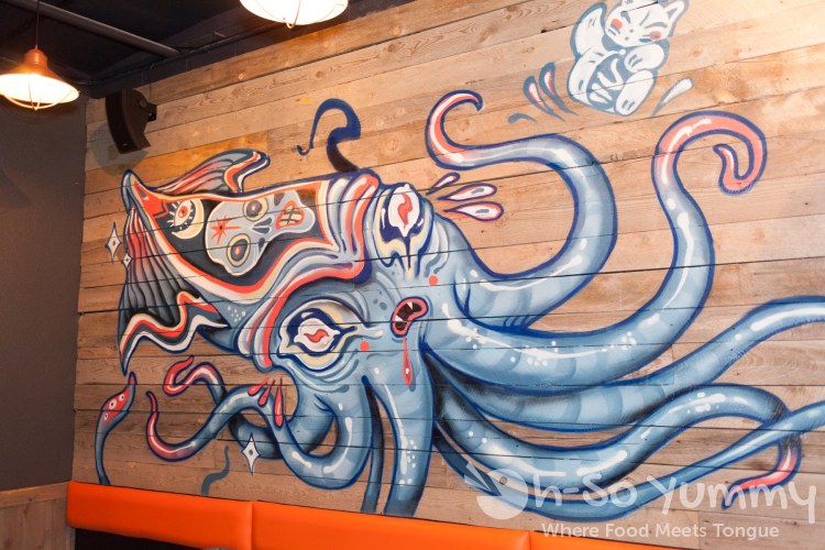 Giant Octopus wall art at Trade Winds Tavern gastropub in Convoy Giant Octopus wall art at Trade Winds Tavern gastropub in Convoy