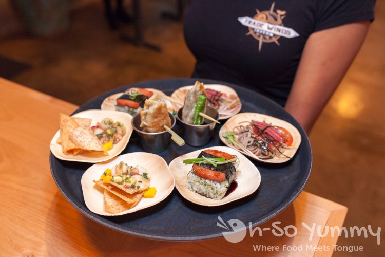 samples at Trade Winds Tavern gastropub in Convoy samples at Trade Winds Tavern gastropub in Convoy