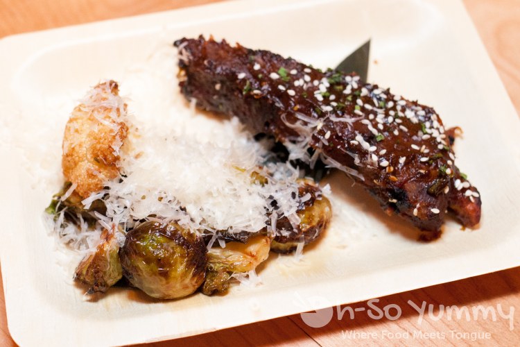 Baby Back Ribs and Fried Brussels n Cauliflower at Trade Winds Tavern gastropub in Convoy Baby Back Ribs and Fried Brussels n Cauliflower at Trade Winds Tavern gastropub in Convoy