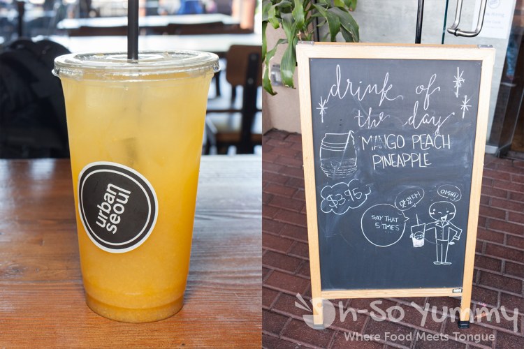 Mango Peach Pineapple drink at Urban Seoul 2.0 Mango Peach Pineapple drink at Urban Seoul 2.0