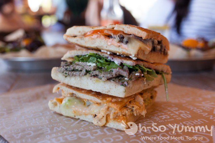 Sandwich stack at Urbane Cafe in Mira Mesa Sandwich stack at Urbane Cafe in Mira Mesa