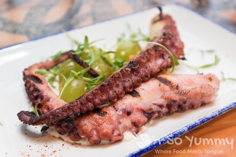 Charred Octopus at Waterbar in Pacific Beach of San Diego Charred Octopus at Waterbar in Pacific Beach of San Diego