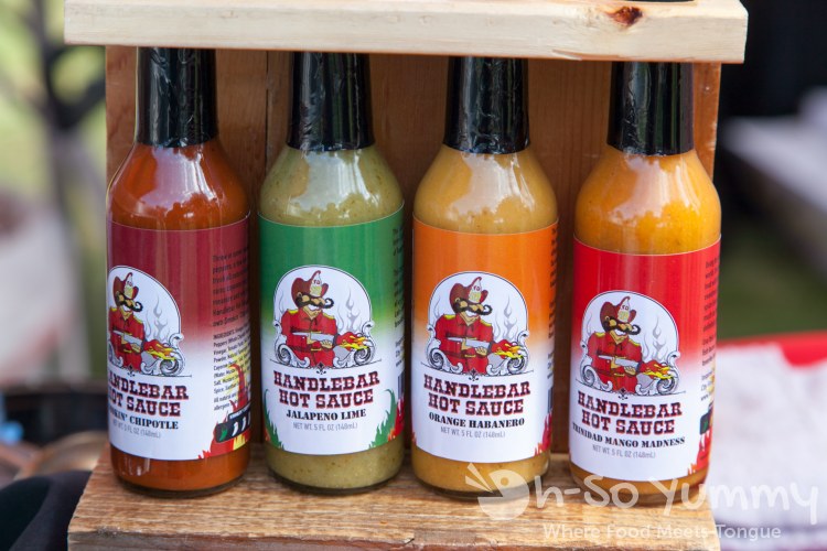 Latin Food Festival 2014 - Handlebar Hot Sauce varieties Latin Food Festival 2014 - Handlebar Hot Sauce varieties