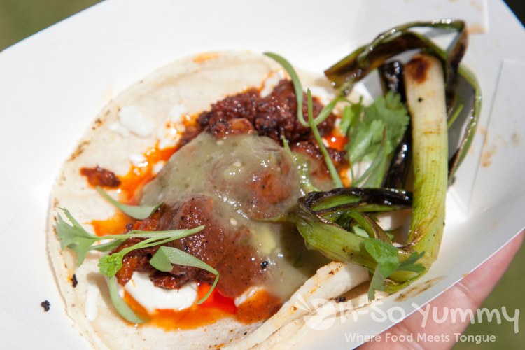 Latin Food Festival 2014 - taco with green onion Latin Food Festival 2014 - taco with green onion
