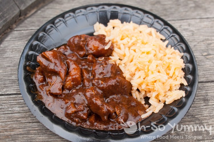 Taste of Old Town 2014 - mexican mole with rice at The Patio Taste of Old Town 2014 - mexican mole with rice at The Patio