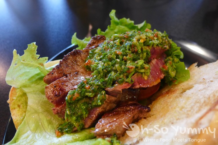 Chimichurri Steak at Wich Addiction in San Diego Chimichurri Steak at Wich Addiction in San Diego