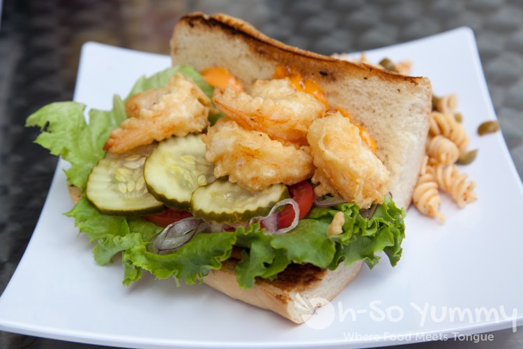 Jumbo Shrimp Poboy at Wich Addiction in San Diego Jumbo Shrimp Poboy at Wich Addiction in San Diego