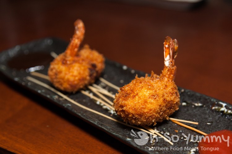 potato croquettes with shrimp at Yu Me Ya Sake House potato croquettes with shrimp at Yu Me Ya Sake House