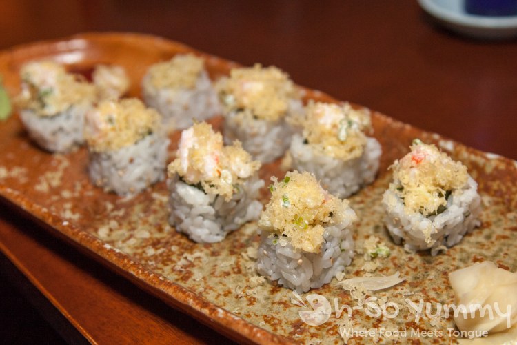 crunchy roll at Yu Me Ya Sake House crunchy roll at Yu Me Ya Sake House