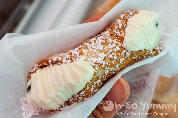 A Very Aunt Mary cannoli at the farmer's market A Very Aunt Mary cannoli at the farmer's market