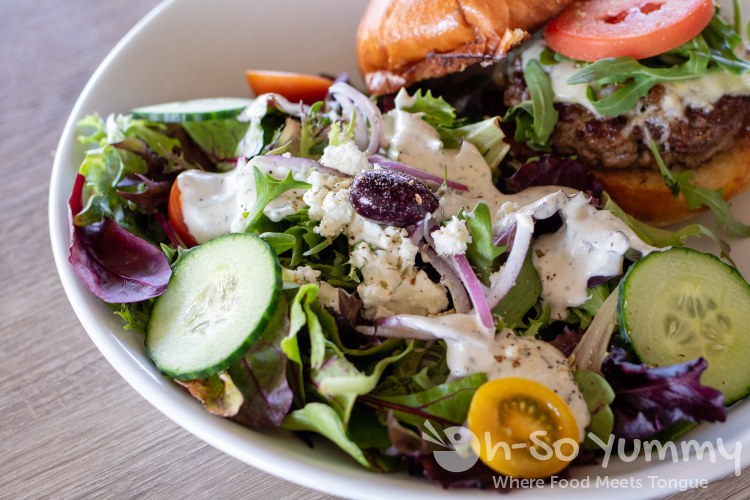 Salad on the side at Beeside Balcony in Del Mar Salad on the side at Beeside Balcony in Del Mar