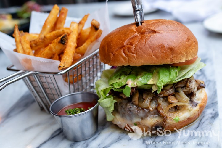 Burger at Butcher's Cut in San Diego gaslamp quarter Burger at Butcher's Cut in San Diego gaslamp quarter