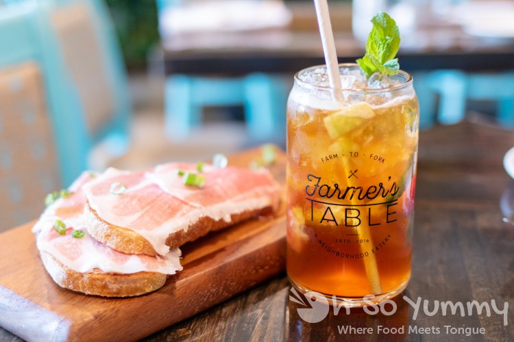 apps and cocktails at Farmer's Table restaurant in Little Italy apps and cocktails at Farmer's Table restaurant in Little Italy