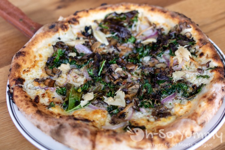 Wild Mushroom Woodfired Pizza at Gravity Heights in San Diego Wild Mushroom Woodfired Pizza at Gravity Heights in San Diego
