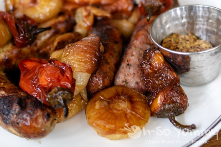 Grilled Sausage Platter at Gravity Heights in San Diego Grilled Sausage Platter at Gravity Heights in San Diego