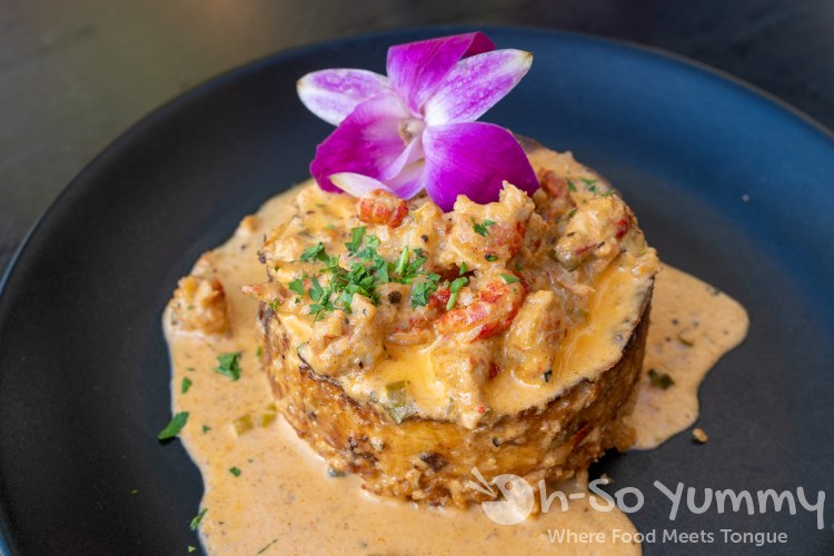 Alligator Andouille Cheesecake at Louisiana Purchase in San Diego Alligator Andouille Cheesecake at Louisiana Purchase in San Diego