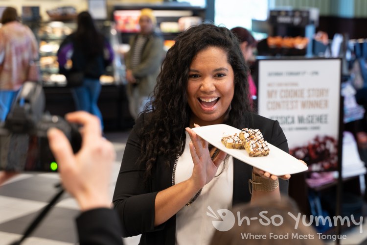 Jessica McGehee posing with her cookie bar Jessica McGehee posing with her cookie bar