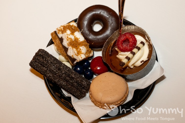 dessert plate at Chocolate Decadence in Pechanga Resort and Casino dessert plate at Chocolate Decadence in Pechanga Resort and Casino