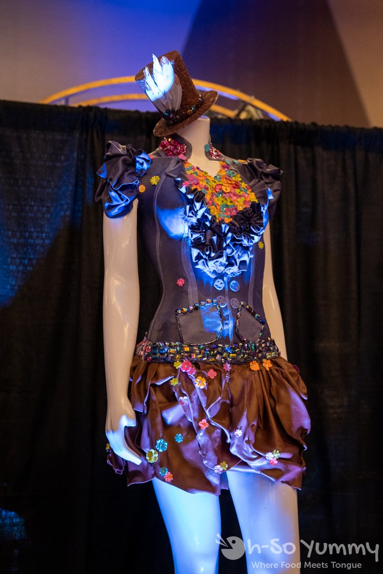 chocolate dress at Chocolate Decadence in Pechanga Resort and Casino chocolate dress at Chocolate Decadence in Pechanga Resort and Casino