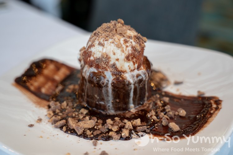 Hot Chocolate Lava Cake at Peohe's, a Chart House Restaurant in San Diego Hot Chocolate Lava Cake at Peohe's, a Chart House Restaurant in San Diego