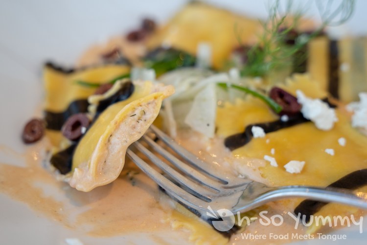 Lobster Ravioli closeup at Peohe's, a Chart House Restaurant in San Diego Lobster Ravioli closeup at Peohe's, a Chart House Restaurant in San Diego
