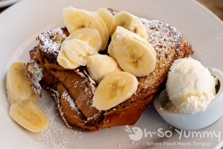 Caramelized Tahitian Vanilla Bean French Toast at Shorehouse Kitchen in La Jolla Caramelized Tahitian Vanilla Bean French Toast at Shorehouse Kitchen in La Jolla