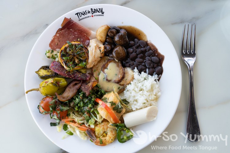 Salad bar plate at Texas de Brazil churrascaria in The Shoppes at Carlsbad Salad bar plate at Texas de Brazil churrascaria in The Shoppes at Carlsbad