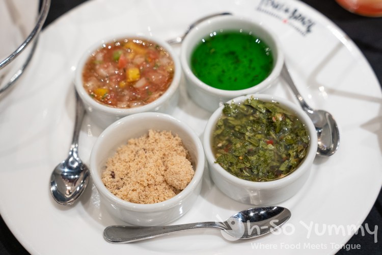 Sauces at Texas de Brazil Churrascaria Steakhouse in Carlsbad Sauces at Texas de Brazil Churrascaria Steakhouse in Carlsbad