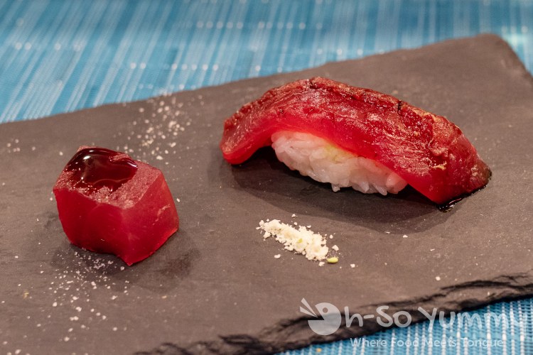 Hawaiian Big Eye Tuna course during omakase at Too Sushi Project Hawaiian Big Eye Tuna course during omakase at Too Sushi Project
