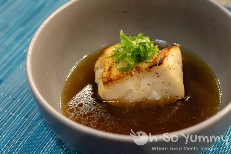 Chilean Sea Bass course during omakase at Too Sushi Project Chilean Sea Bass course during omakase at Too Sushi Project