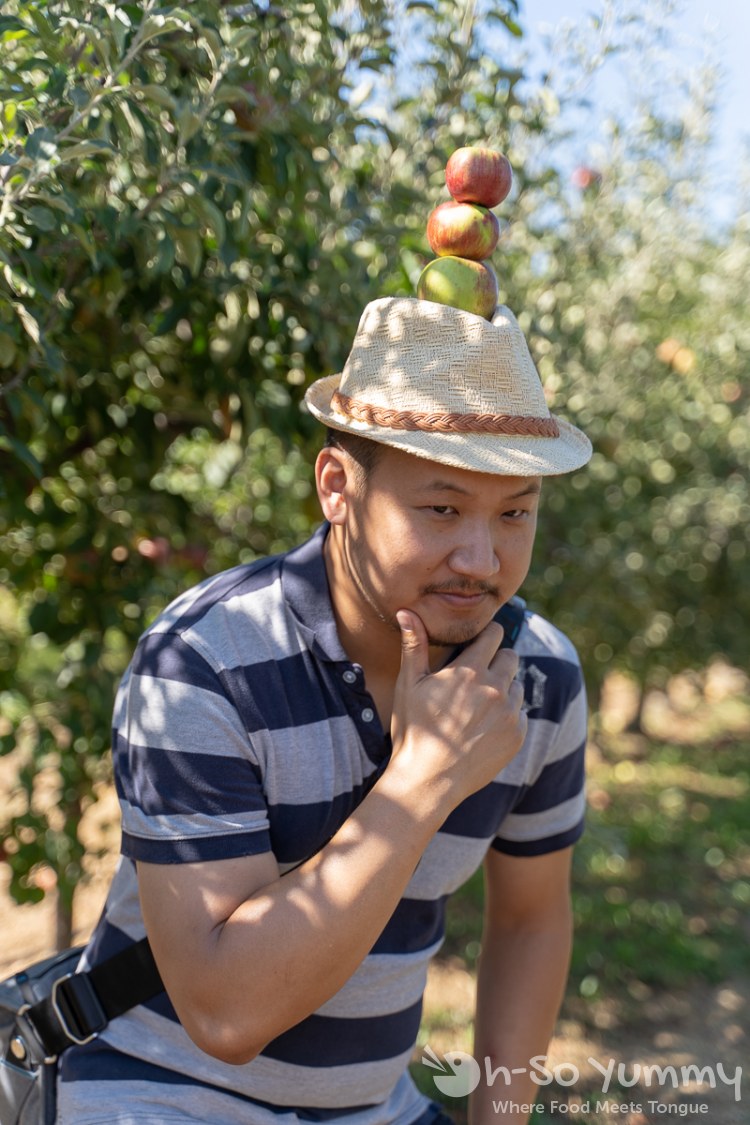 triple apple balancing at Volcan Valley Apple Farm triple apple balancing at Volcan Valley Apple Farm